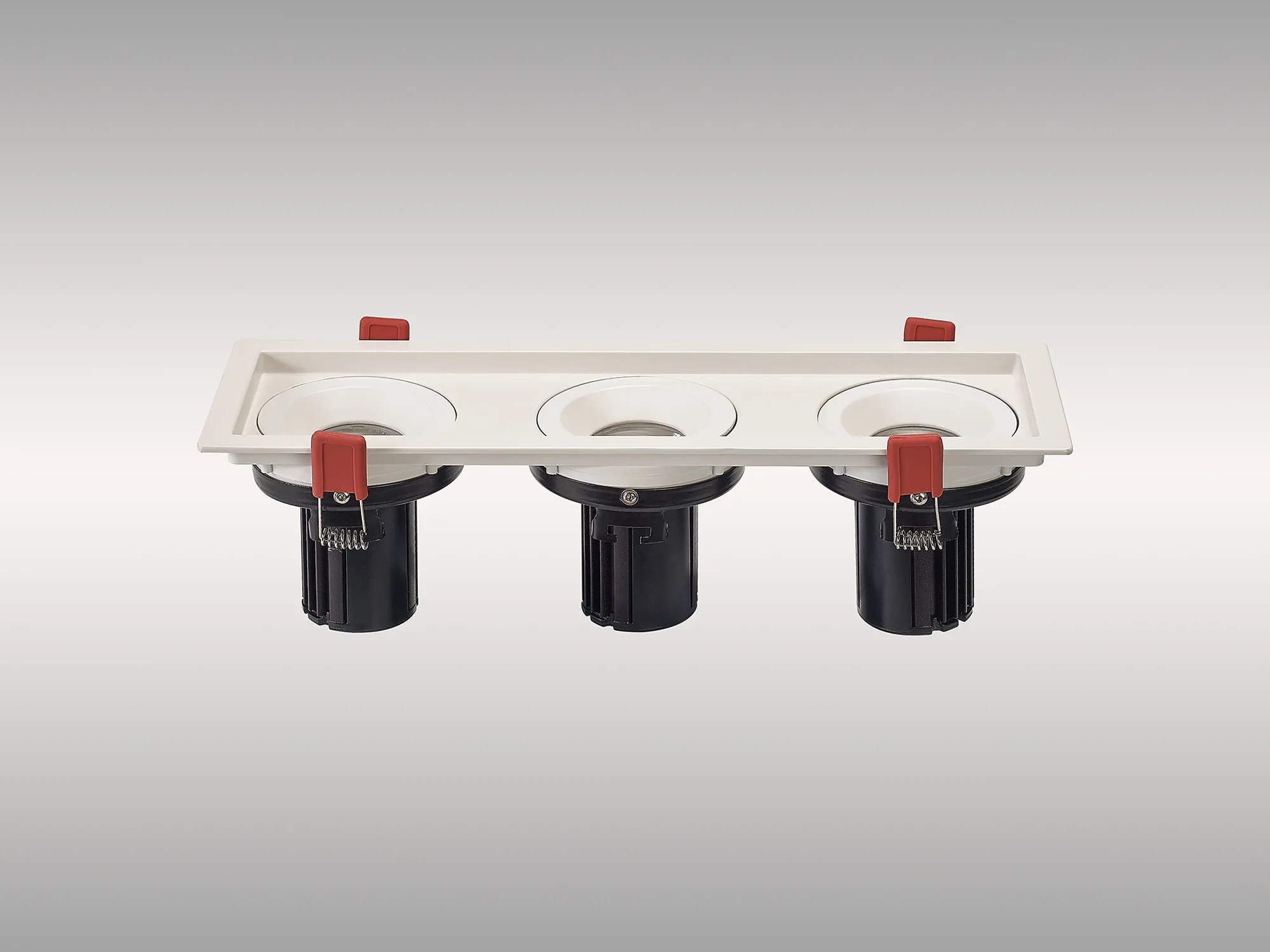 DM202010  Bezz 12-3 Powered by Tridonic 3x12W 3x1200lm 2700K 24° LED Engine,350mA ,  Matt White  Adj. Deep Recess spot light,  IP20.